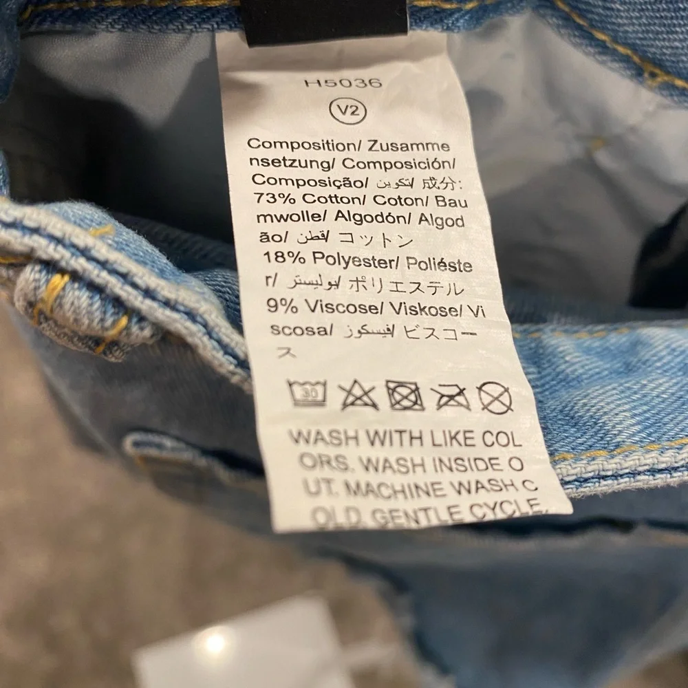 Shein High Waisted Destroyed Cutoff Denim Jean Shorts - Picture 4 of 8